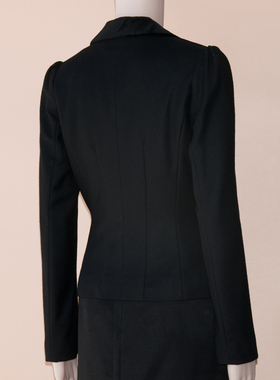 PRICH爆款修身百搭女羊毛西服盘花扣外套上衣PRJK04951S