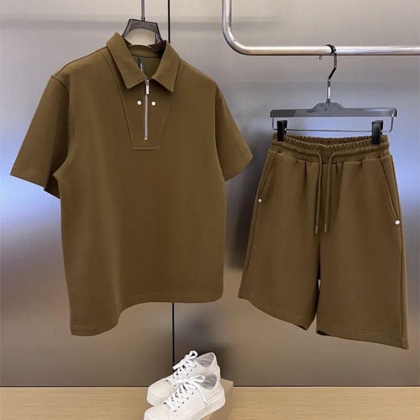 时尚休闲短袖两件套舒适夏季青年