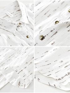 YIYJANGDE短袖衬衫男士休闲宽松透气慵懒风漆点衬衣半袖寸衫男意