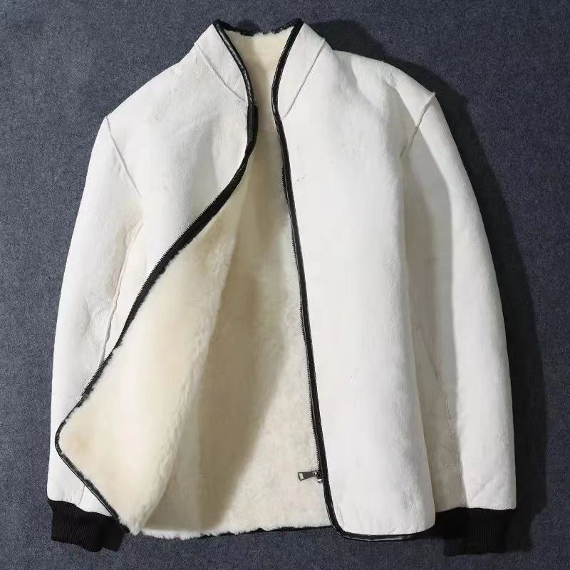 YIYJANGD仿皮镇店牛货男装加厚整张内胆冬季立领防寒保暖皮绒外套