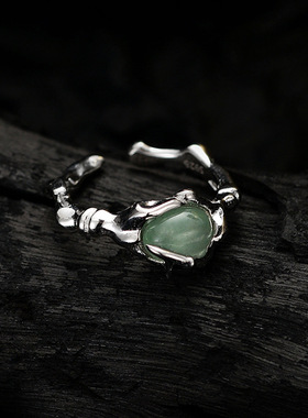 新中式竹节戒指小众纯银国潮