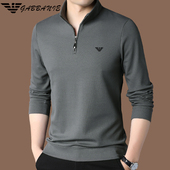 男装 正品 卫衣潮 T恤纯棉春秋季 立领打底polo衫 意大利高端男士 长袖