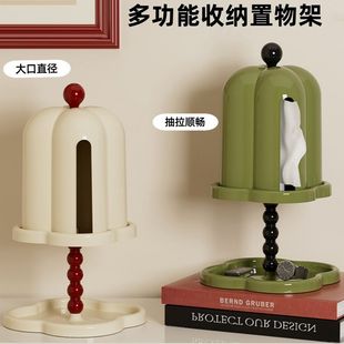 纸巾盒ins风高颜值复古家用卷筒纸盒卧室轻奢装 多巴胺法式 饰纸盒