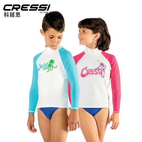三潜社意大利CRESSI RASH GUARD儿童水母衣 长袖 少年款 户外运动
