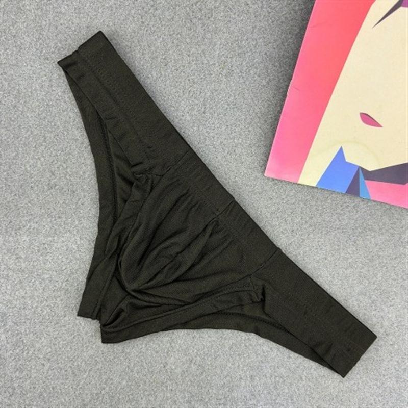 男士性感内裤薄款U凸低腰半包臀潮男个性裤头纯色韩版弹力速干