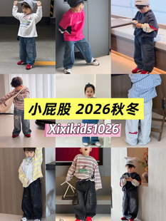 小屁股2026秋季新款童裤一件代发一手货源以个samoon花呦tf由拉