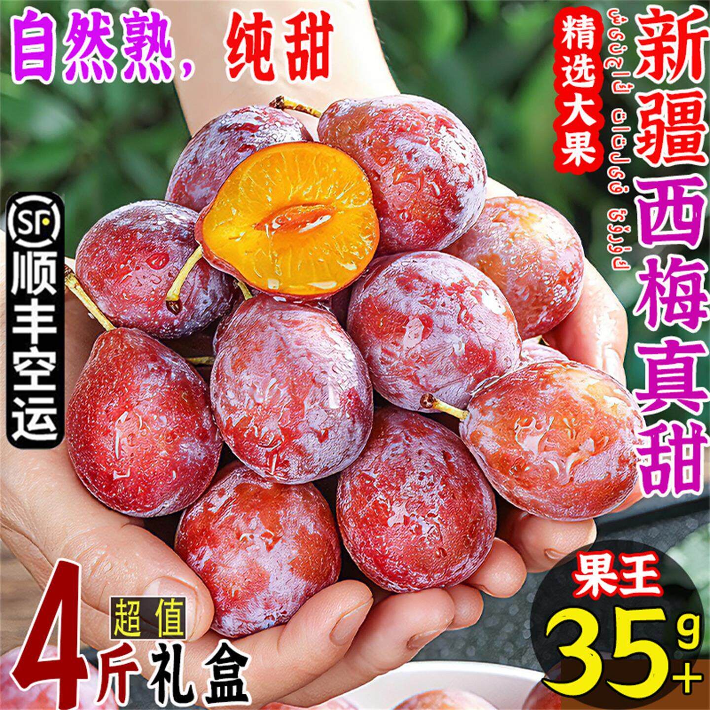 正宗新疆西梅李子新鲜水果当季孕妇法兰西梅现摘整箱礼盒顺丰包邮
