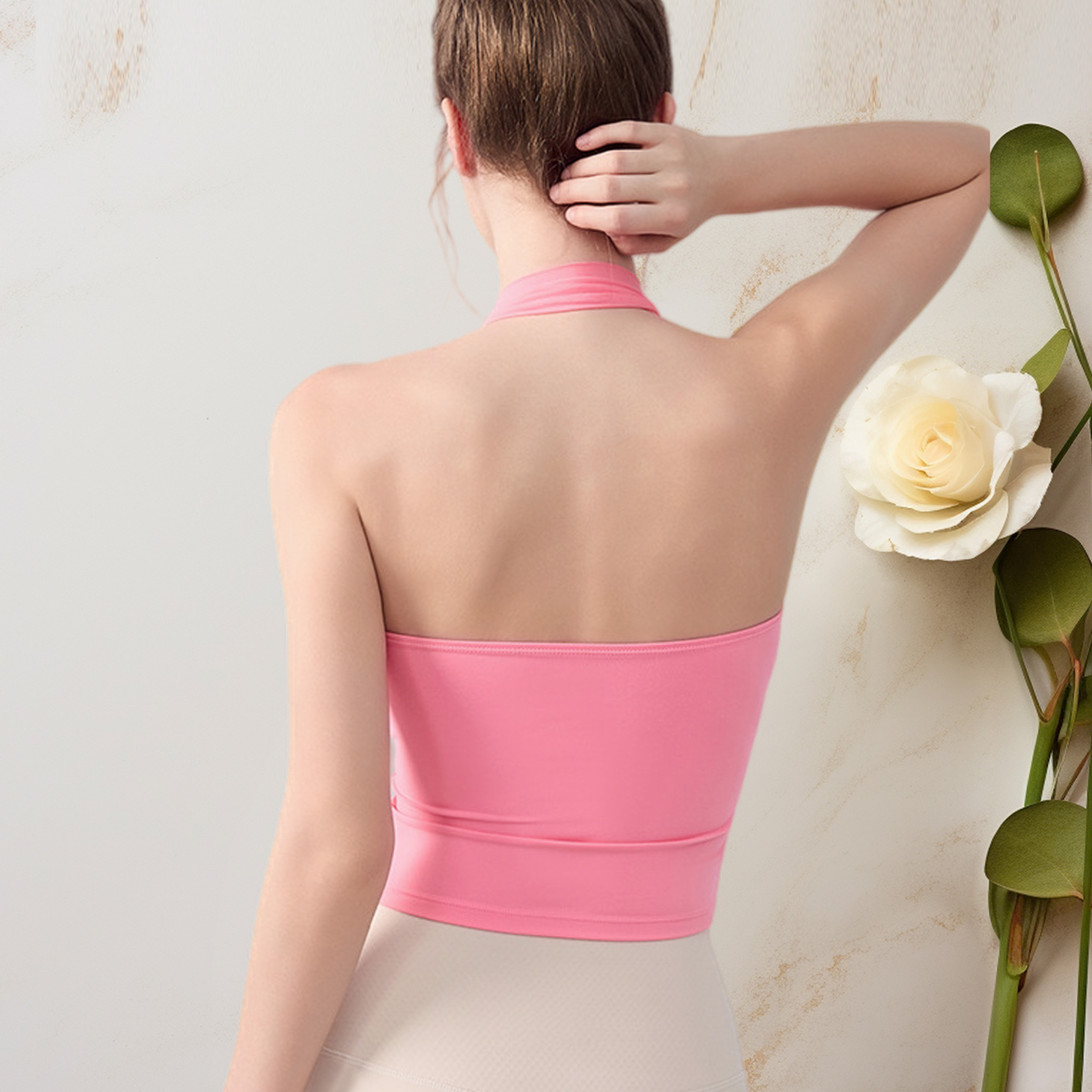 挂脖运动背心女带胸垫美背瑜伽服普拉提训练上衣外穿运动健身背心,运动/瑜伽/健身/球迷用品,瑜伽背心,淘宝优惠券,粉丝福利购,淘宝优惠卷