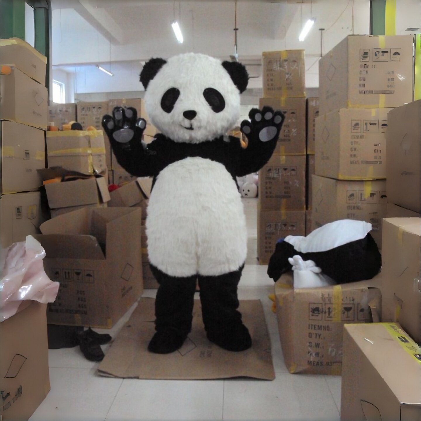 熊猫行走道具动漫大熊猫卡通人偶