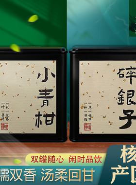 新会小青柑碎银子糯米香普洱生晒陈皮组合装办公室居家茶叶自己喝