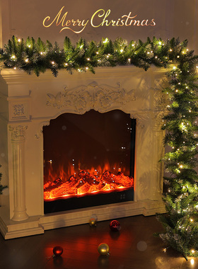 【工厂】圣诞节装饰品PE藤条270cm门挂花环墙挂酒店商场场景布置