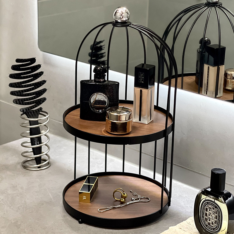 桌面双层化妆品收纳置物架