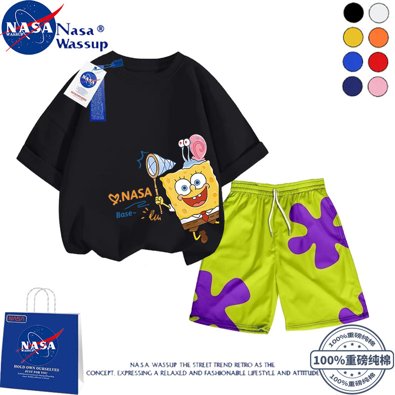 NASA联名海绵宝宝套装儿童T恤