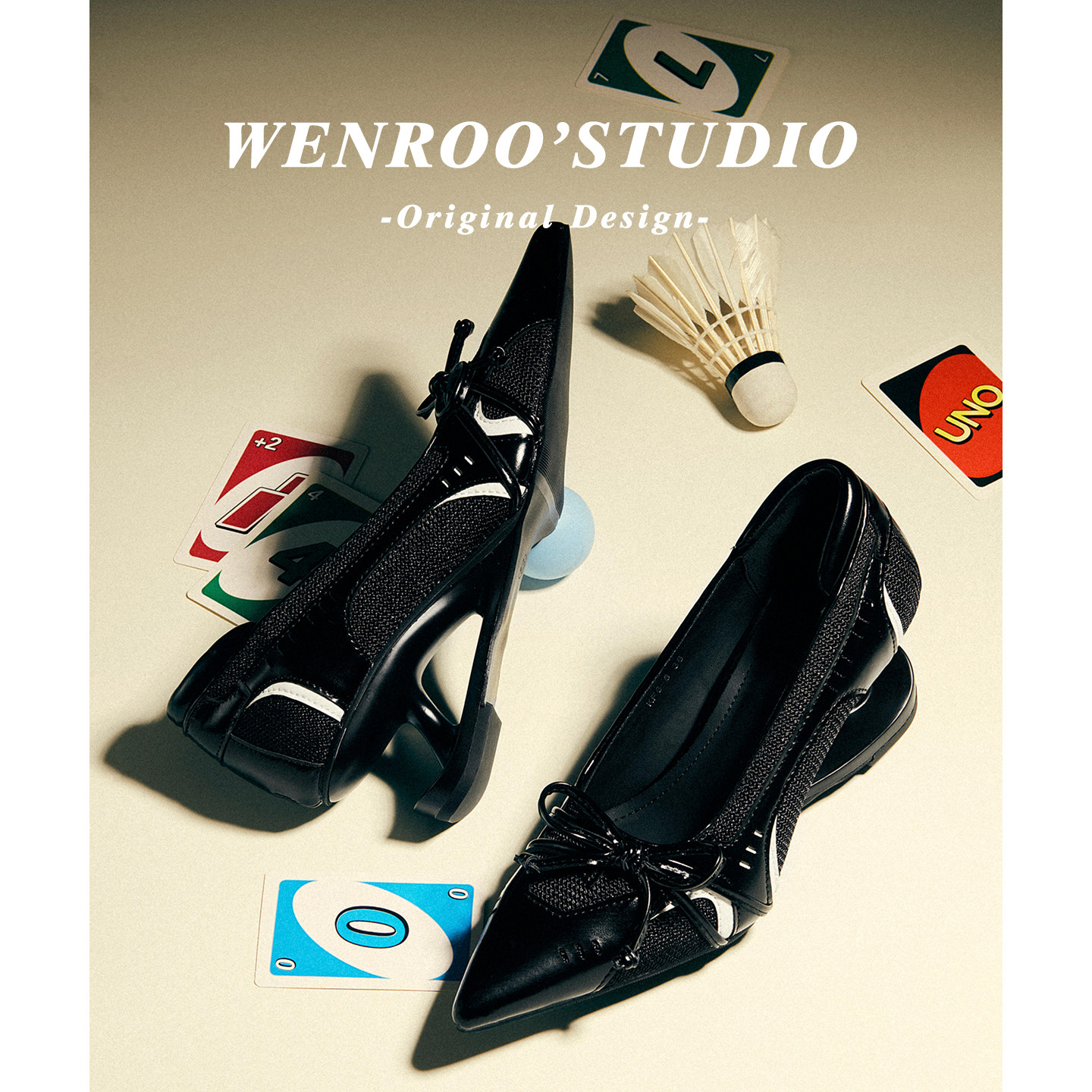 黑色尖头蝴蝶结异型玛丽珍高跟鞋女2026春季新款小众气质浅口单鞋