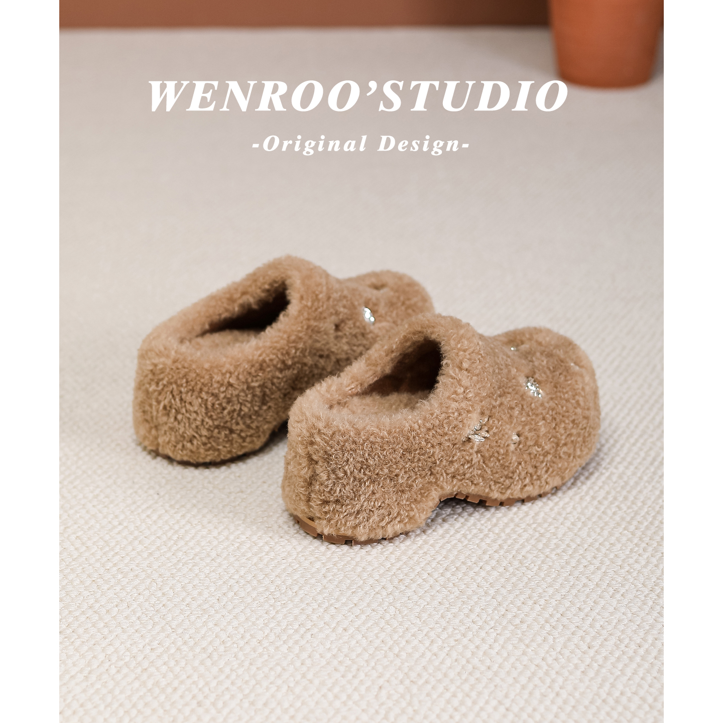 增高6CM加绒勃肯鞋女秋冬外穿