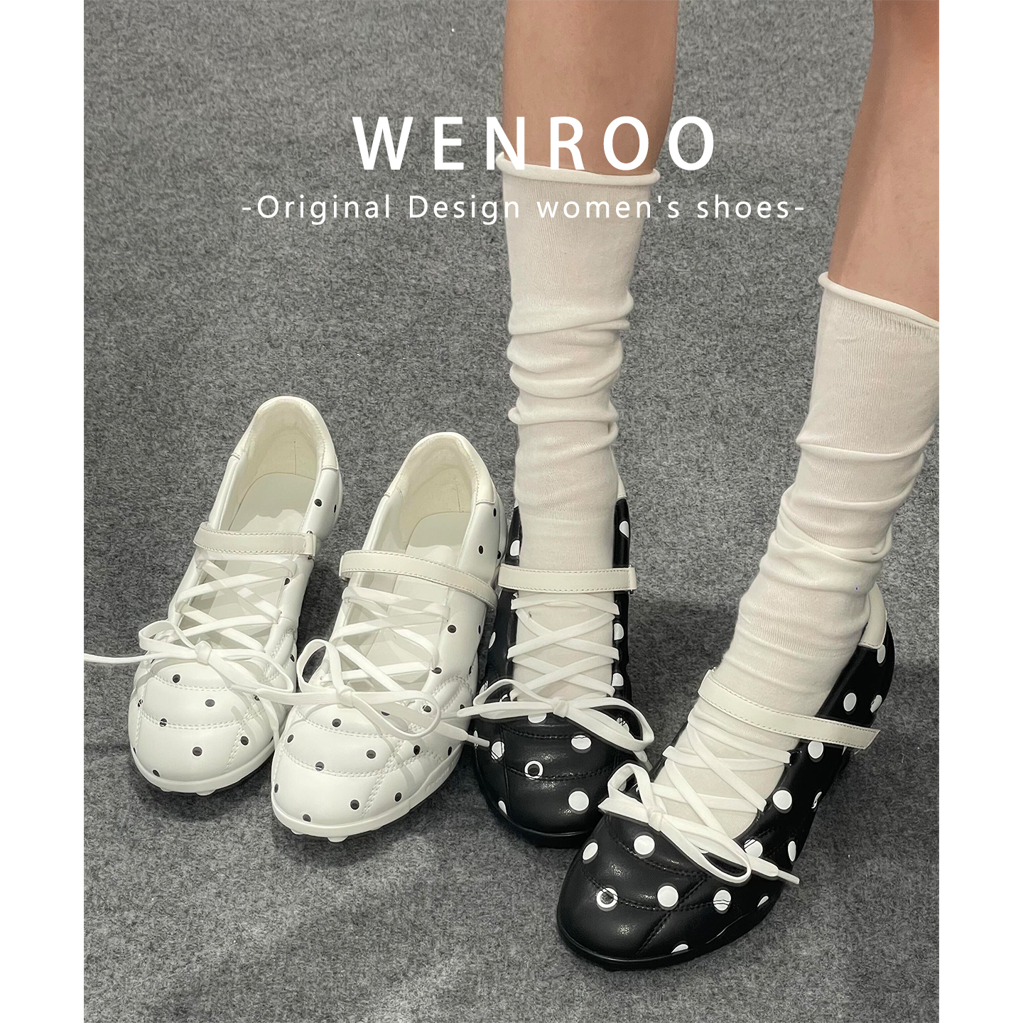 星际系列波点系带机能运动高跟鞋