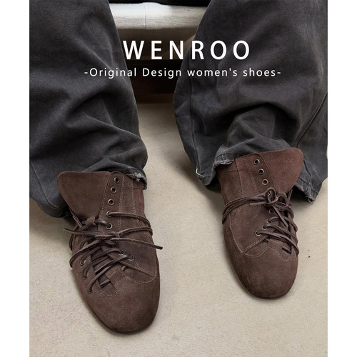 小众个性斜系带薄底板鞋男女同款