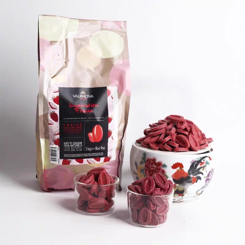 法芙娜巧克力灵感系列散装500g原装3kg草莓百香果66%黑巧克力分装