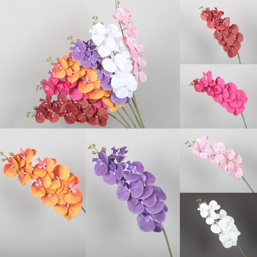 高档手感3d胶片蝴蝶兰仿真花假花家居花艺装饰婚礼堂布置婚庆绢花