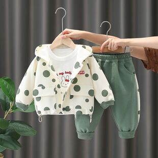 1周岁男童秋季 男宝宝秋装 洋气婴幼儿童衣服4女童5 两件套潮 套装