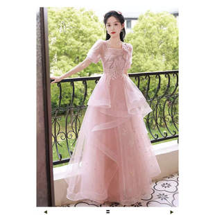 出租晚礼服气质主持人法式声乐艺考演出成人礼超仙连衣裙礼服租赁