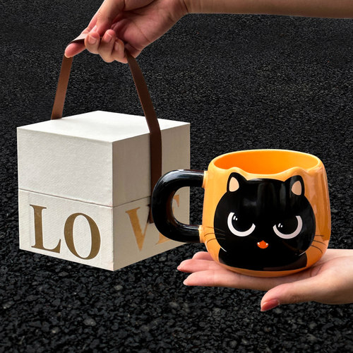 生日礼物女生创意猫咪马克杯杯子