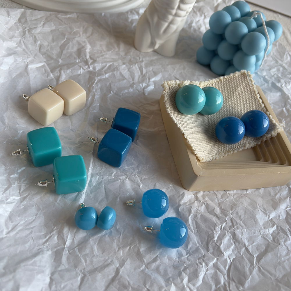 原创《尼罗河深处》蓝色耳钉