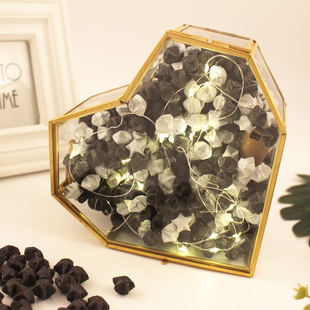 手工diy情人节礼物男友女友闪钻黑色折纸星星成品520颗心形玻璃瓶