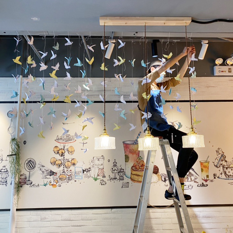 装饰网红房间布置店铺生日装饰婚礼场景道具手工折好和平鸽子成品
