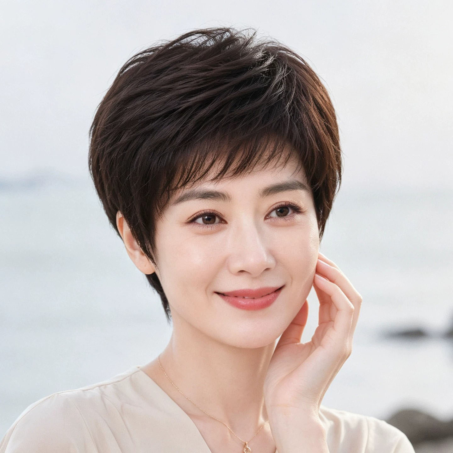 假发女真发时尚薄款短发逼真自然图片