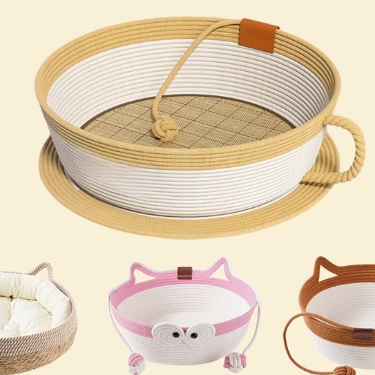 编织猫窝四季通用超大号