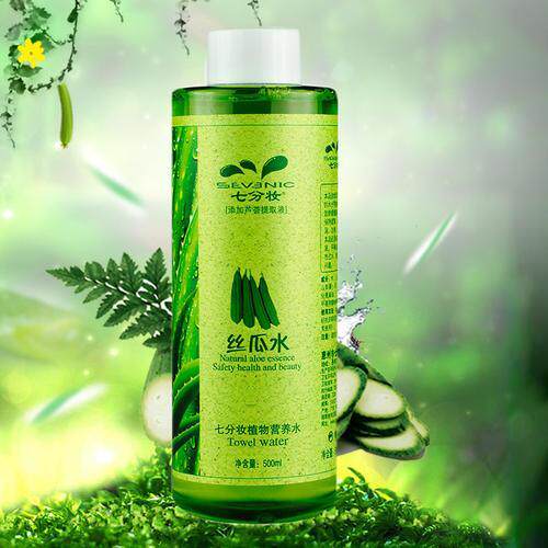 七分妆丝瓜鲜汁水原液爽肤水化妆水500m补水保湿水青瓜水芦荟水疗