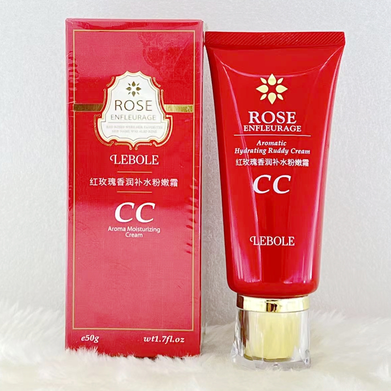 莱珀丽红玫瑰香润补水粉嫩霜CC霜50gBB霜美颜霜粉底液遮瑕保湿悦