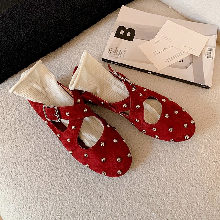 元气gl2026春季新款欧货铆钉浅口