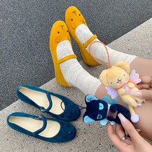 欧货女鞋猫咪玛丽珍鞋女夏圆头浅口一字扣带内增高2025绝美凉单鞋