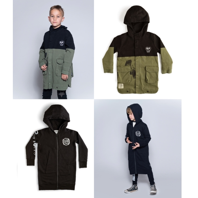 鬼母nununu秋冬女童长款现货风衣