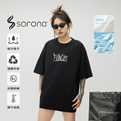 PASS 索罗娜Sorona凉感抗菌短袖 T恤女美式 ONE 国潮情侣半袖 上衣