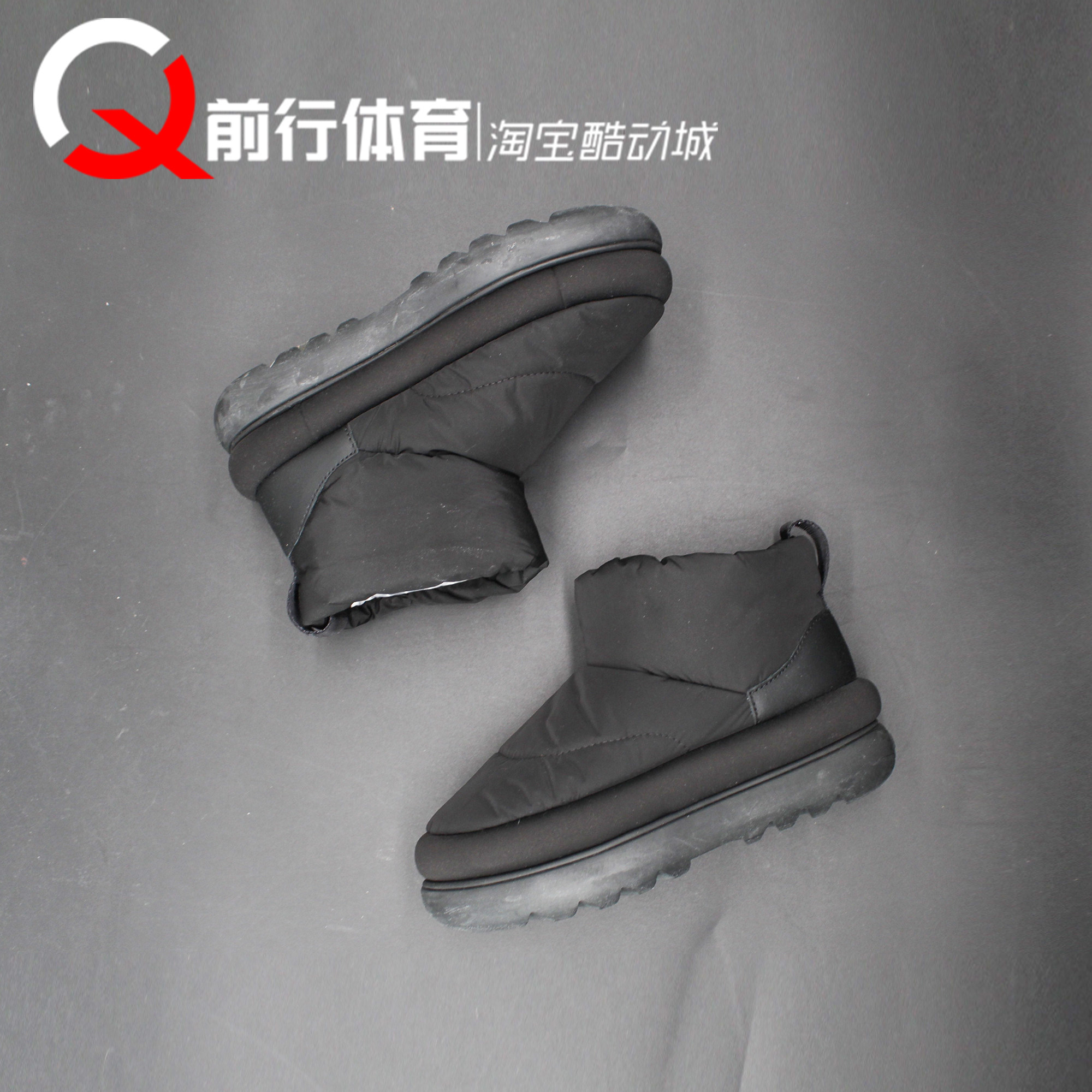 UGG女款运动休闲平底黑色雪地靴