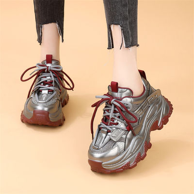 爆款老爹鞋女2025新款春秋季厚底