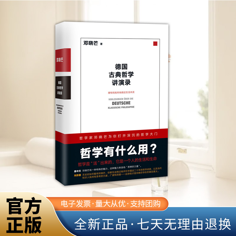 德国古典哲学讲演录 邓晓芒 十年思辨作品 理性批判地接近生活本质 近代理性一场凯旋行探索哲学与生活进书籍 湖南文艺出版社
