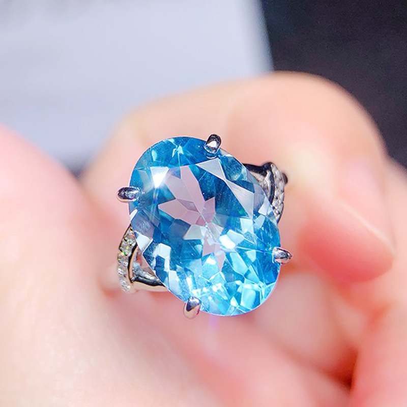 无优化9克拉小鸽子托帕石戒指