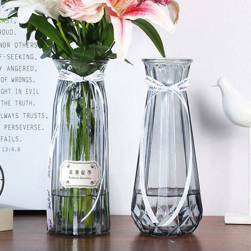 欧式创意玻璃花瓶彩色透明水培鲜花富贵竹水养植物插花瓶客厅装饰,鲜花速递/花卉仿真/绿植园艺,花瓶,淘宝优惠券,粉丝福利购,淘宝优惠卷