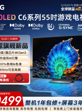 LG新品C6系列4K高清电竞显示器55英寸OLED游戏电视机OLED55C6PCA