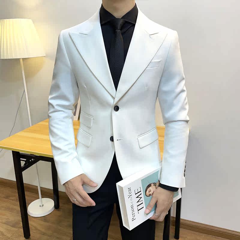 2025秋装黑色新款品质西装英伦小西服男士外套DX2215-P138,男装西服套装,星座197