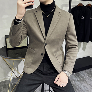 2025 秋冬 高品质 加厚保暖毛呢西服男士西装外套DX2219-特P100图片