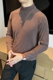 双面绒德绒长袖t恤男士半高领内搭弹力咖啡体恤打底衫CT6617-P40，男装T恤，星座197