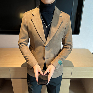 2025 定制面料 西服 高品质仿麂皮绒多口袋西装XZ004-P195图片