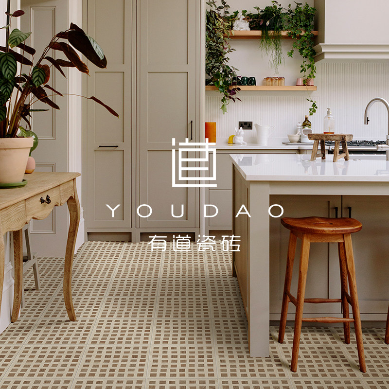 焦糖色木纹花砖厨房卫生间阳台花园地砖餐厅服装店咖啡厅防滑瓷砖