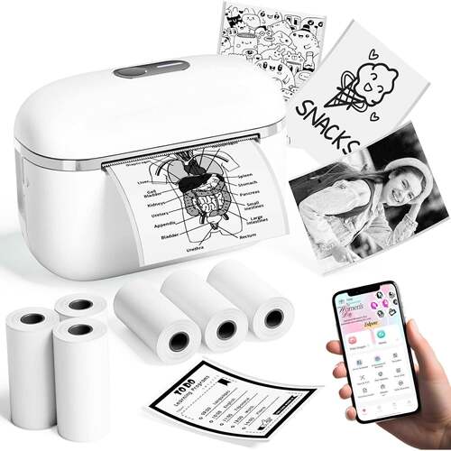 Phomemo T02E迷你热敏打印机小型家用照片错题打印跨境便携打印机