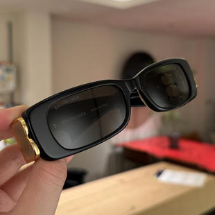 权志龙GD同款Hailey明星时尚长方形墨镜个性双B凹造型太眼镜巴黎